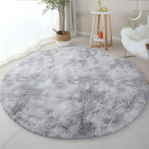 Navak Carpet 100/120/140/160 Round Rug Fluffy Soft Area Rugs for Kids Girls Room Princess Castle Plush Shag Carpet Cute Circle Bedroom Decor