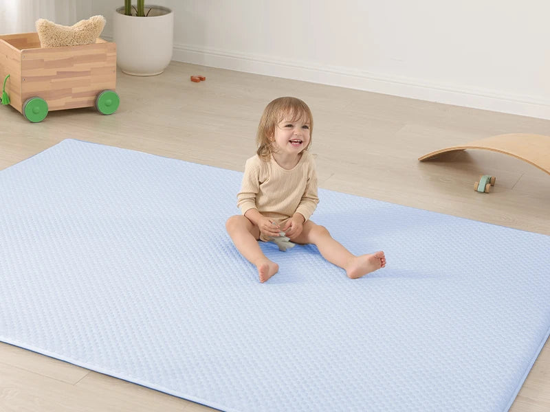 Navak Carpet Papamama Summer Soft Carpet  Cooling Floor Mat Breathable Non-Slip Baby Play Mat Living Room Rug for Bedroom Playtime