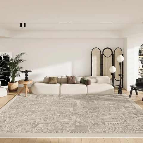 Navak Carpet French Retro Style Carpets for Living Room Large Area Bedroom Decor Plush Carpet Waterproof Bedside Floor Mat Anti-slip Soft Rug
