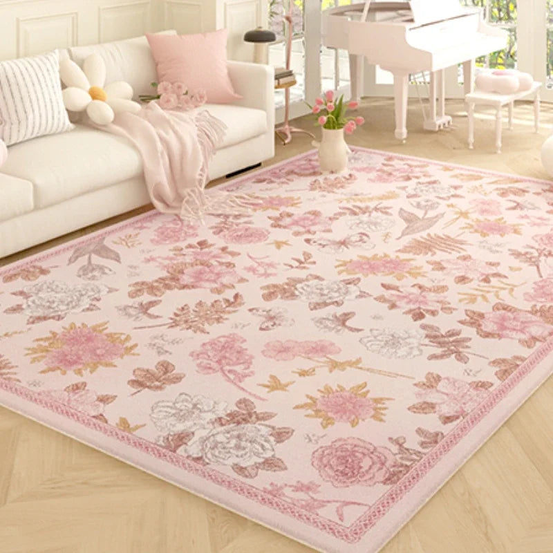 Navak Carpet Korean Minimalist Area Rug – Thick  Blush Pink Living Room Carpet, Oversized Bedroom Floor Mat, Soft & Cozy