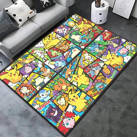 Navak Carpet Daily Picks Pokemon Cartoon Carpet Rug Living Room Bedroom Decoration Picnic Camp Kitchen Carpet Crawling Carpet Decoration