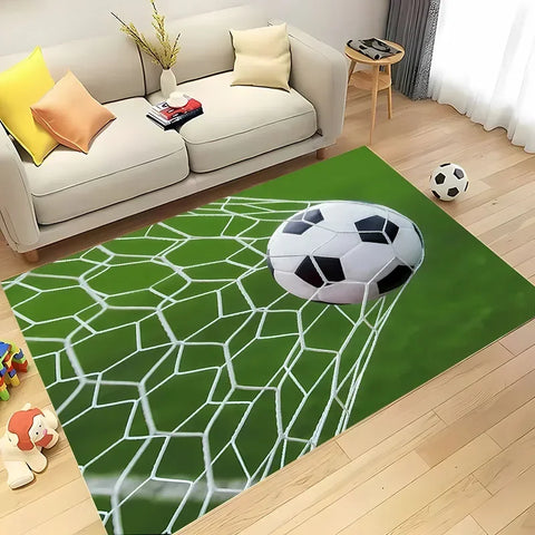 Navak Carpet Ball Sports Themed Carpet Cartoon Soccer Floor Mat for Kids Bedroom Decor Football Large Area Rugs Home Living Room Hallway Rug