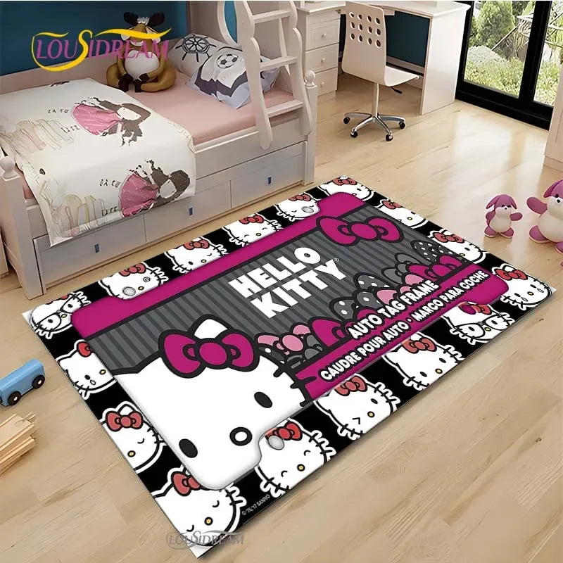Navak Carpet Hello Kitty kawaii Cartoon Anime Carpet for Living Room Bedroom Rug Kitchen Door Kids Un-slip Floor Mat Alfombra Birthday gift