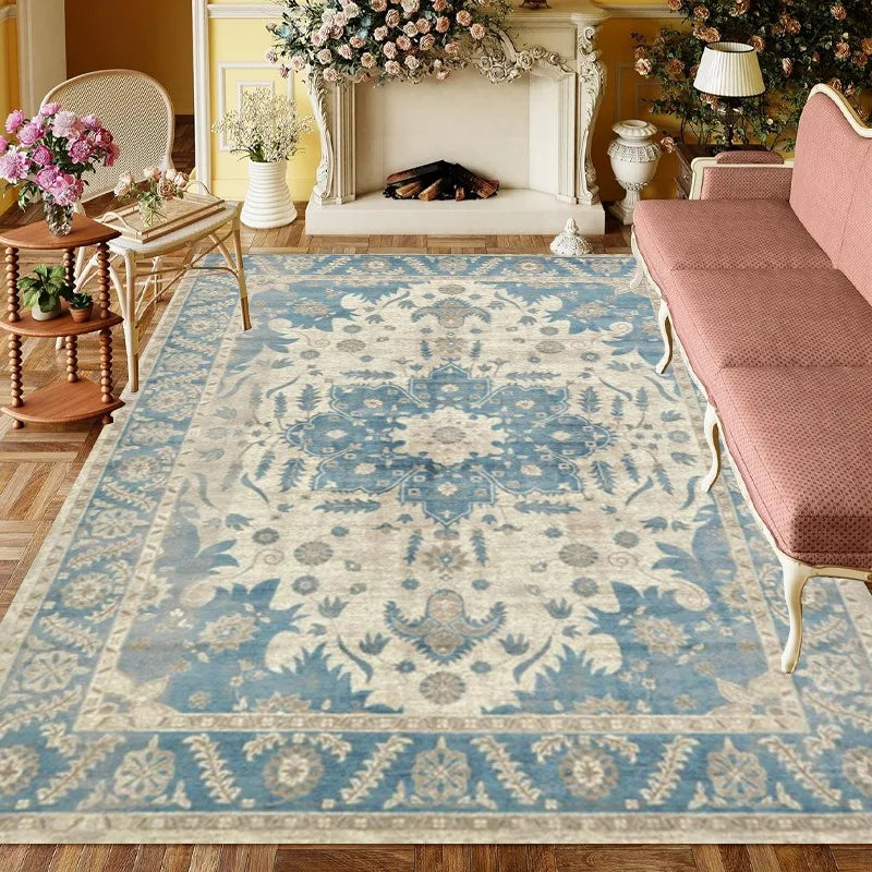 Navak Carpet American Style Retro Carpet Living Room Sofa Bedroom Bedside Study Kitchen Entrance Door Rug Non-slip Light Luxury Decor Mat