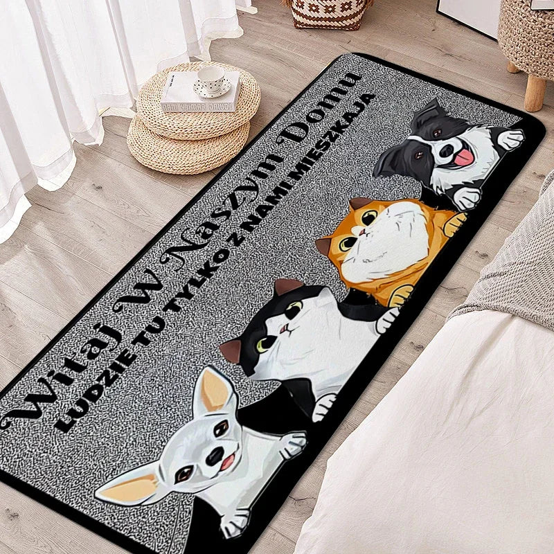 Navak Carpet Carpet for Bedroom Lovely Pet Foot Mat Cat Dog Entrance Doormat Custom Living Room Hallway Bathroom Rug Kitchen Accessories