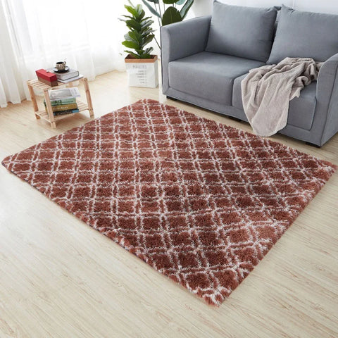 Navak Carpet Soft Long Plush Bedroom Rug Living Room Fluffy Gradient Carpet Mats Tie Dyeing Floor Carpets Bay Window Home Decor Rugs