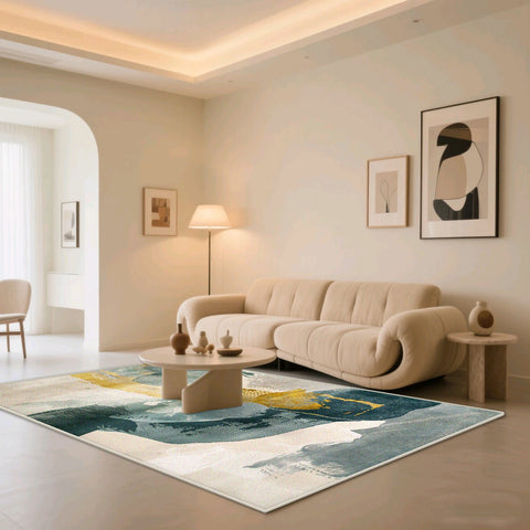 Navak Carpet Art Style Abstract Soft Bedroom Decoration Carpet Big Size Non-slip Sofa Table Mat Foldable Machine Washable Living Room Rugs