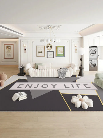 Navak Carpet Modern Luxury Bedroom Decor Bedside Carpet Large Area Black White Carpets for Living RoomPlush Rug HomeMat