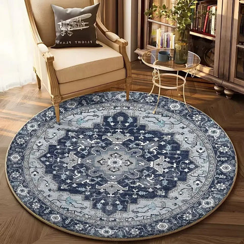Navak Carpet Bohemian Round Living Room Decor Sofa Table Home Rug Soft Chair Mat Bedroom