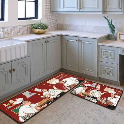 Navak Carpet Exclusive Picks 2PC Coffee Kitchen Rugs and Mats Non-Slip Washable Stain and Fade Resistant,Kitchen Hallway Runner Rug Kitchen Home Decor