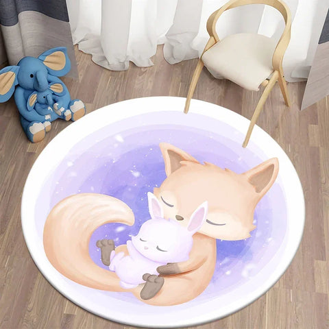 Navak Carpet Cartoon Cute Bear Round Carpet for Living Room Rugs Bath Mat for Children Room Mats Bedroom Carpets Baby Kids Room Home Decor