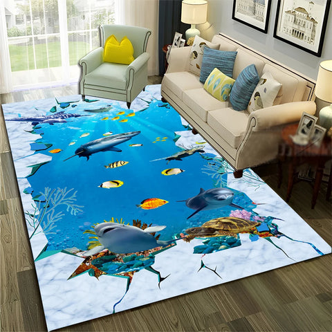 Navak Carpet 3D Illusion Vision Hallucination HD Carpet Rug for Home Living Room Bedroom Sofa Doormat Decor,Child Area Rug Non-slip Floor Mat