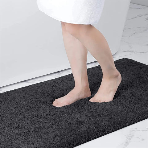 Navak Carpet Olanly Shaggy Bath Mat Microfiber Super Absorbent Bathroom Shower Rug Non-Slip Soft Shower Mats Floor Plush Carpet Foot Wash Mat