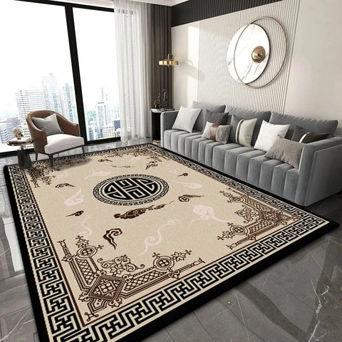 Navak Carpet Chinese Classical Rug for Easy-Clean Living Room Coffee Table and Bedroom Cloakroom Non-Slip Decor