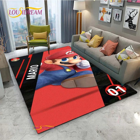 Navak Carpet Mario Cartoon Anime Carpet for Living Room Bedroom Cute Rugs Table Kitchen Door Kids Un-slip Floor Mats Alfombra Birthday gift