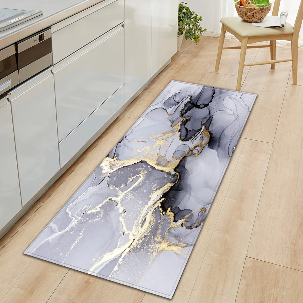 Navak Carpet Kitchen Bath Foot Mat Home Living Room Balcony Bedroom Bedside Floor Decor Long Carpet House Hallway Entrance Door Anti-Slip Rug