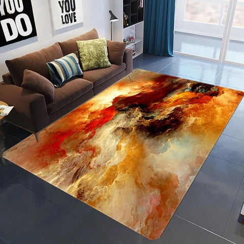Navak Carpet 3D Galaxy Space Star Carpet Home Bedroom Living Room Decorative Floor Mat Bathroom Room Non-Slip Carpet Door Mat
