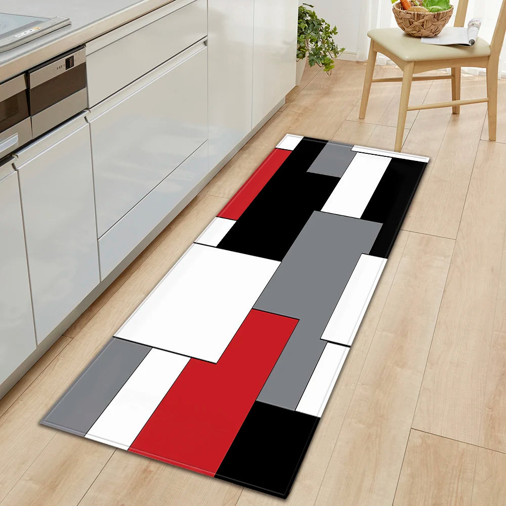 Navak Carpet Plaid Kitchen Mat Home Living Room Balcony Bedroom Floor Decoration 3D Carpet House Hallway Entrance Door Bath Non-Slip Foot Rug