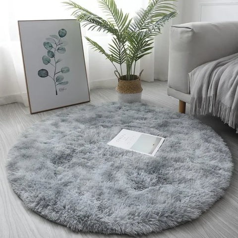 Navak Carpet 40/60CM Circle Round Shaggy Rug Soft Non-slip Area Rugs Living Room Bedroom Carpet Floor Mat For Girl Home Decoration