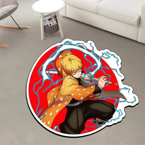 Navak Carpet Area Rug Anime Demon Slayer Nezuko Kokushibou Tanjirou Kanroji Kochou Gokudera Makoto Creative Printed Carpet for Home Decor