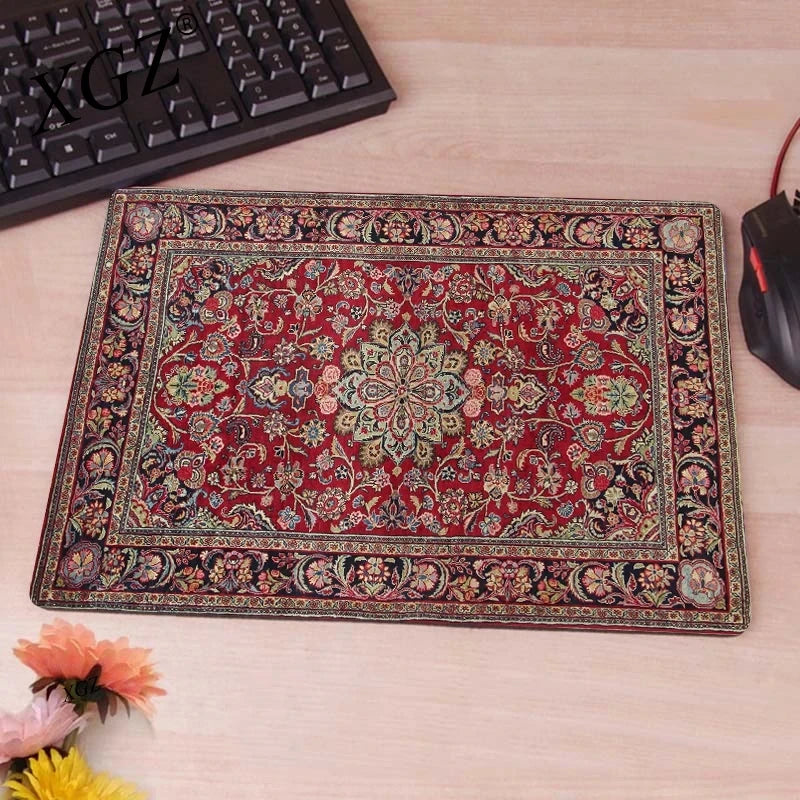 Navak Carpet Keyboard Computer Mousepad Persian Carpet Aesthetic Notbooks Rubber Mouse Mat Gaming Laptops Table Desk Rug Adhesive-Protective