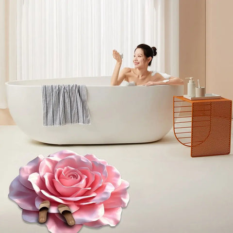 Navak Carpet Special-shaped Flower Carpet Non-slip Soft Bathroom Floor Mat 60x60cm Absorbent Door Gasket for Living Room Tea Table Bedside