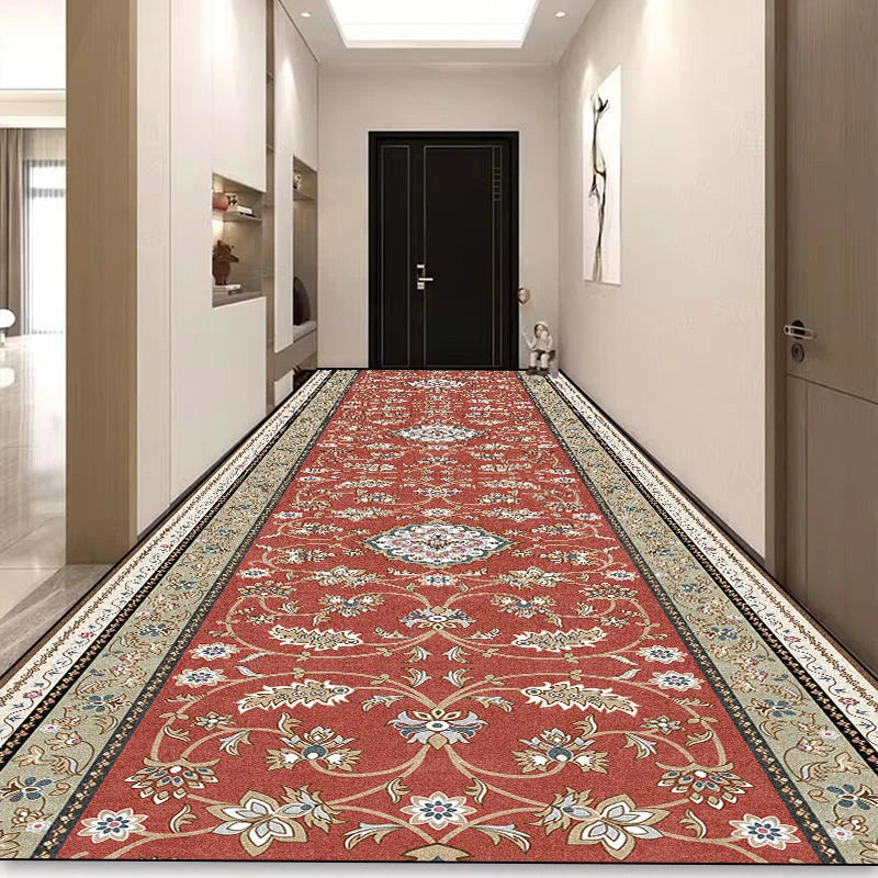 Navak Carpet Bohemian Long Corridor Carpet Luxury Persian Decoration Hallway Rug Non-slip Easy Cleaning Floor Mat Stairway Runners Carpets