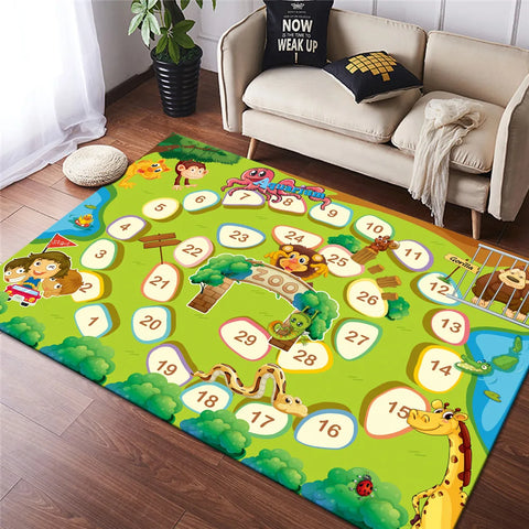 Navak Carpet Cartoon Hopscotch Flannel Carpet for Bedroom Living Room Bedside Girl Room Floor Mats Home Decor Layout Sofa Cushion Rug