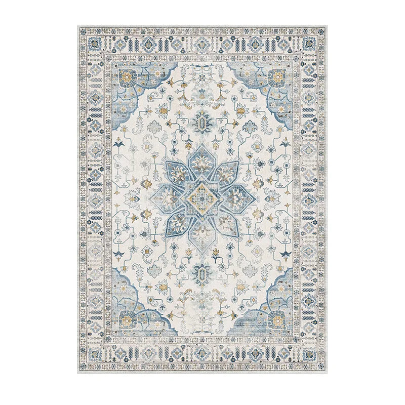 Navak Carpet Green Badge Carpet Elegant Persian Rugs Living Room Bedroom Decorative Carpets Non-slip Soft Prayer Rug Machine Washable Carpet