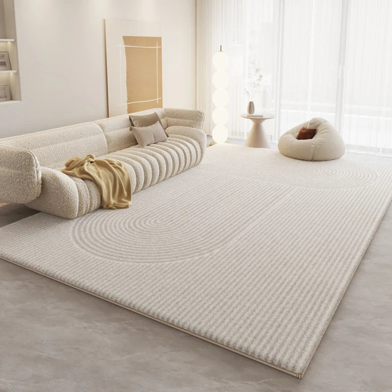 Navak Carpet Cream Style Living Room Carpet Light Luxury High End Coffee Table Rugs Non Slip Carpets Warm Color Bedroom Large Area Rug 러그