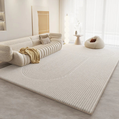 Navak Carpet Cream Style Living Room Carpet Light Luxury High End Coffee Table Rugs Non Slip Carpets Warm Color Bedroom Large Area Rug 러그