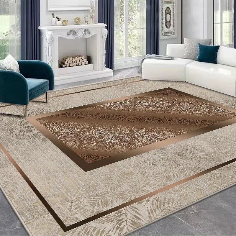 Navak Carpet Light Luxury Rugs for Bedroom Anti-slip Bedside Rug Large Area Living Room Decoration Soft Carpet Washable Cloakroom Floor Mat