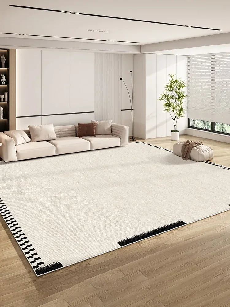 Navak Carpet Modern Beige Living Room Carpet Cream Abstract Decorative Rug Luxury Large Size Cloakroom Carpet Non-Slip Easy Care Bedroom Rugs
