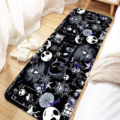 Navak Carpet Jack Skellington Door Mat Entrance Non-slip Doormat Washable Kitchen Carpet Living Room Hallway Rugs Bathroom Bath Door Mats