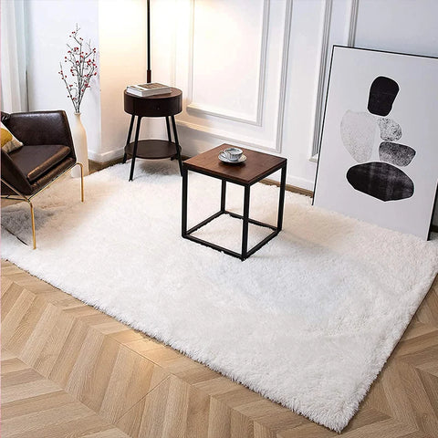 Navak Carpet Furry Carpet Living Room Mat Modern Bedroom Nordic Style Decoration Carpet Large Size Black Gray White Non Slip Children's Rugs