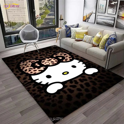 Navak Carpet Hello Kitty kawaii Cartoon Anime Carpet for Living Room Bedroom Rug Kitchen Door Kids Un-slip Floor Mat Alfombra Birthday gift