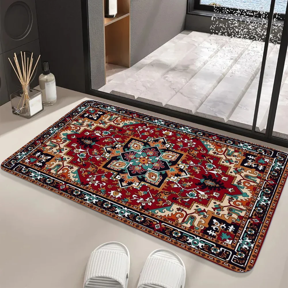 Navak Carpet Persian style Floor Mat Kids Room Bedroom Decoration Balcony Anti-Slip Doormat Living Room Welcome Rug
