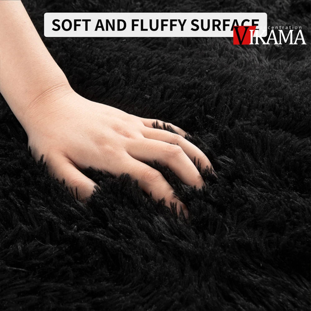 Navak Carpet Exclusive Picks black Area Plush for Bedroom, Living Room Fluffy Rug, Large Area Rug Shag Shaggy Carpet Soft Plush Furry Bedside Rug