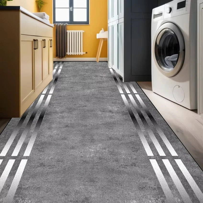 Navak Carpet Modern Geometric Corridor Carpet Kitchen Decor Non-slip Runner Rugs Bathroom Passageway Entrance Door Mat Hotel Lobby Long Rugs