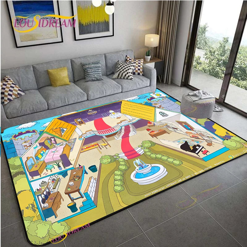 Navak Carpet Alfombra Road Traffic Rout Map Carpet Living Room Sofa Coffee Table Bedroom Rugs Kitchen Kid Play Anti-slip floor Mat Home Decor