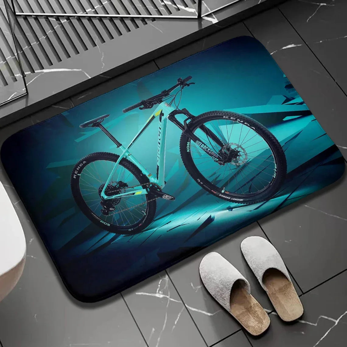 Navak Carpet 1Pc Bikers Indoor Outdoor Doormat Non Slip Bike Print Home Decor Carpet For Kitchen Bedroom Bath Foot Rugs Washabel Floor Mat