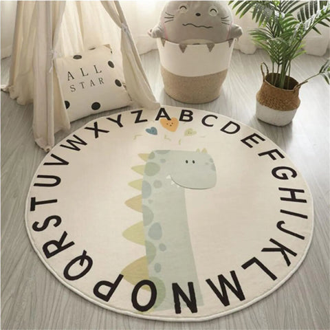 Navak Carpet Exclusive Picks Round Rug for Kid Soft Alphabet Nursery Area Rug Boys Girls Educational Learn Fun Play Carpet for Kids Room Bedroom Decor