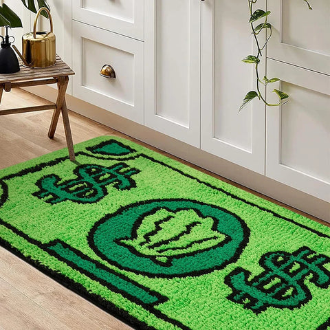 Navak Carpet Cartoon Money Rugs Waterproof Floor Mat Fluff Carpet Non-slip DoorMat Unique Living Room Decor Rug For Bathroom Hallway Balcony