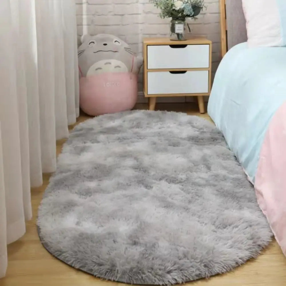 Navak Carpet Tie-dyed New Non Slip Imitation Wool Long Hair Carpet Floor Protection Bedroom Mats Faux Fur Sheepskin Rug Soft Rugs