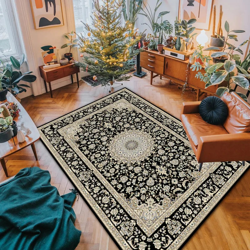 Navak Carpet Bohemian Carpet Nordic Retro Ethnic Style Crystal Velvet Mats Sofa Coffee Table Large Area Covered With Rug