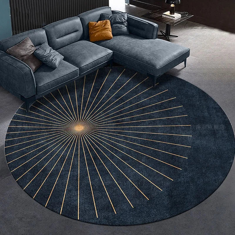 Navak Carpet Exclusive Picks Round Crystal Velvet Carpet Soundproof & dirty-resistant Rug Office Computer Swivel Chair Rocking Table Study Bedroom Mat