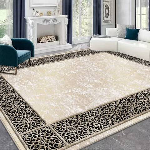 Navak Carpet Light Luxury Rugs for Bedroom Anti-slip Bedside Rug Large Area Living Room Decoration Soft Carpet Washable Cloakroom Floor Mat