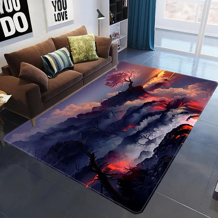 Navak Carpet 3D Galaxy Space Star Carpet Home Bedroom Living Room Decorative Floor Mat Bathroom Room Non-Slip Carpet Door Mat