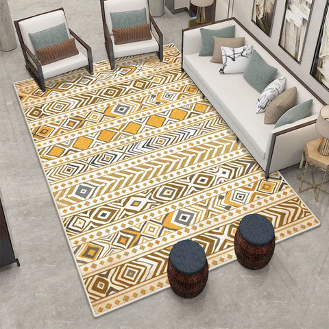 Navak Carpet Morocco Style Big Size Non-slip Decoration Home Carpet Living Room Soft Easy Clean Coffee Tables Mat Bedroom Decor Bedend Carpet