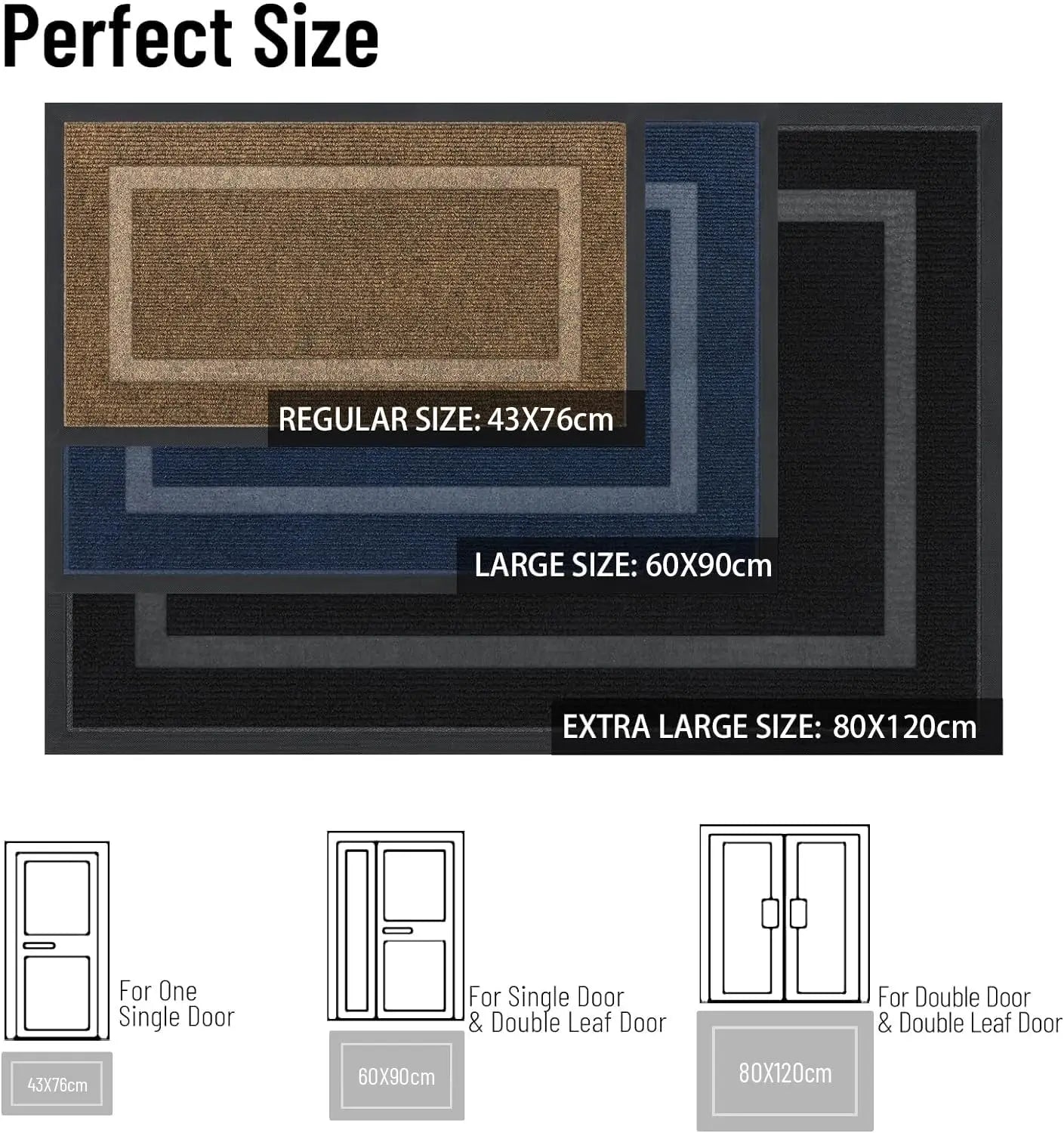 Navak Carpet Kitinjoy Entrance Door Floor Mat Indoor Kitchen Non-Slip Entrance Doormat High Quality Low Profile Carpet Welcome Front Door Mat